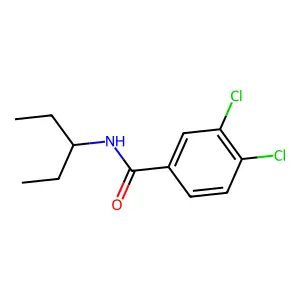 3,4-dichloro-N-(pentan-3-yl)benzamide structure