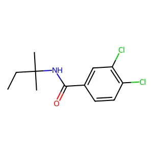 3,4-dichloro-N-(2-methylbutan-2-yl)benzamide structure
