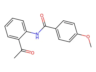 N-(2-acetylphenyl)-4-methoxybenzamide structure