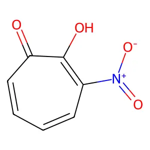 2-Hydroxy-3-nitrocyclohepta-2,4,6-trien-1-one structure