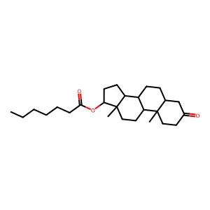 庚酸雄甾醇酮 structure