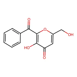 4H-Pyran-4-one, 2-benzoyl-3-hydroxy-6-(hydroxymethyl)- structure