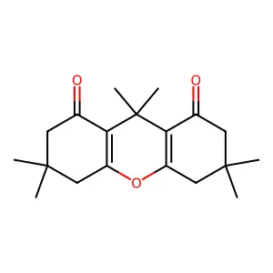 3,3,6,6,9,9-Hexamethyl-2,4,5,7-tetrahydroxanthene-1,8-dione structure