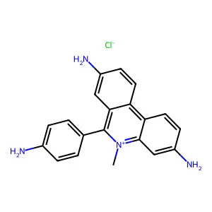 3,8-Diamino-6-(p-aminophenyl)-5-methylphenanthridinium chloride structure