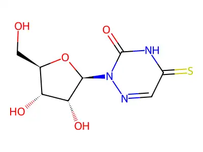as-Triazine-3,5(2H,4H)-dione, 2-beta-D-ribofuranosyl-5-thio- structure