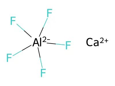 Aluminate(2-), pentafluoro-, calcium (1:1) structure