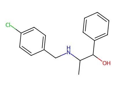 2-[(4-Chlorobenzyl)amino]-1-phenylpropan-1-ol structure