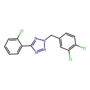 5-(2-Chlorophenyl)-2-[(3,4-dichlorophenyl)methyl]tetrazole structure