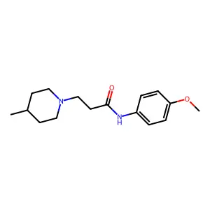 N-(4-methoxyphenyl)-3-(4-methylpiperidin-1-yl)propanamide structure