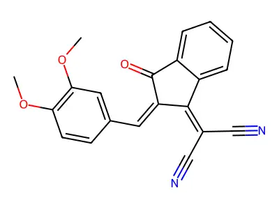 2-(2-(3,4-DIMETHOXYBENZYLIDENE)-3-OXO-2,3-DIHYDRO-1H-INDEN-1-YLIDENE)MALONONITRILE structure