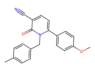 6-(4-Methoxyphenyl)-1-(4-methylbenzyl)-2-oxo-1,2-dihydro-3-pyridinecarbonitrile structure