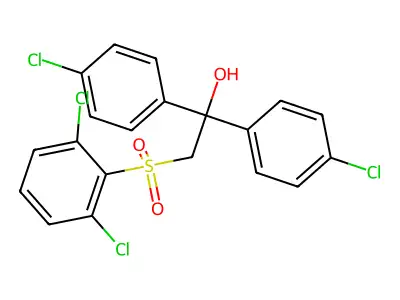 1,1-Bis(4-chlorophenyl)-2-[(2,6-dichlorophenyl)sulfonyl]-1-ethanol structure