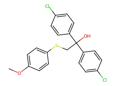 1,1-Bis(4-chlorophenyl)-2-[(4-methoxyphenyl)sulfanyl]-1-ethanol structure