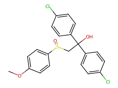 1,1-Bis(4-chlorophenyl)-2-[(4-methoxyphenyl)sulfinyl]-1-ethanol structure