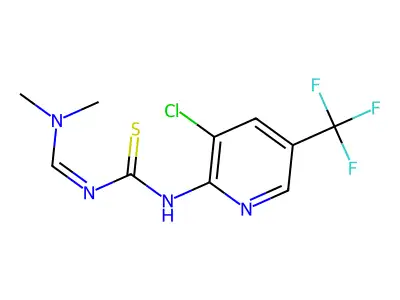 1-[3-chloro-5-(trifluoromethyl)pyridin-2-yl]-3-(dimethylaminomethylidene)thiourea structure