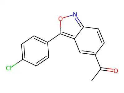 1-[3-(4-Chlorophenyl)-2,1-benzisoxazol-5-yl]-1-ethanone structure