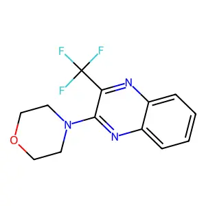 2-Morpholino-3-(trifluoromethyl)quinoxaline structure