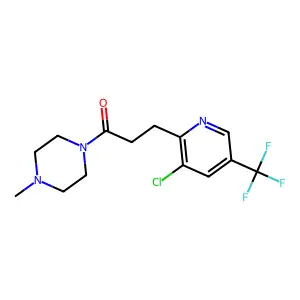 3-[3-chloro-5-(trifluoromethyl)pyridin-2-yl]-1-(4-methylpiperazin-1-yl)propan-1-one structure