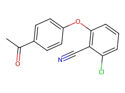 2-(4-Acetylphenoxy)-6-chlorobenzonitrile structure