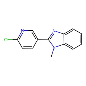 2-(6-chloro-3-pyridinyl)-1-methyl-1H-1,3-benzimidazole structure