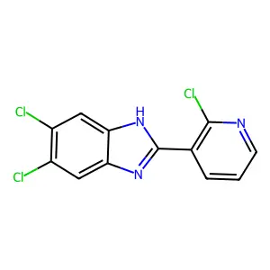 5,6-dichloro-2-(2-chloro-3-pyridinyl)-1H-1,3-benzimidazole structure