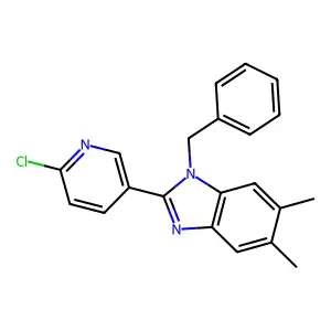 1-Benzyl-2-(6-chloropyridin-3-yl)-5,6-dimethylbenzimidazole structure