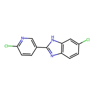 5-chloro-2-(6-chloro-3-pyridinyl)-1H-1,3-benzimidazole structure