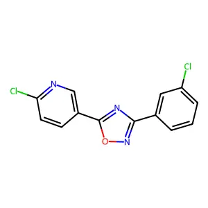 2-Chloro-5-(3-(3-chlorophenyl)-1,2,4-oxadiazol-5-yl)pyridine structure