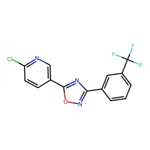 2-Chloro-5-(3-(3-(trifluoromethyl)phenyl)-1,2,4-oxadiazol-5-yl)pyridine structure