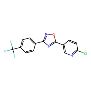 5-(6-Chloropyridin-3-yl)-3-(4-(trifluoromethyl)phenyl)-1,2,4-oxadiazole structure
