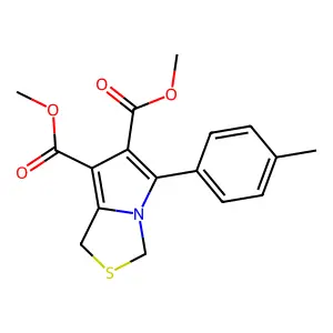 dimethyl 5-(4-methylphenyl)-1H-pyrrolo[1,2-c][1,3]thiazole-6,7-dicarboxylate structure