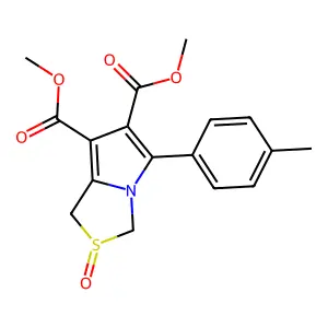 dimethyl 5-(4-methylphenyl)-2-oxo-2,3-dihydro-1H-2lambda~4~-pyrrolo[1,2-c][1,3]thiazole-6,7-dicarboxylate structure