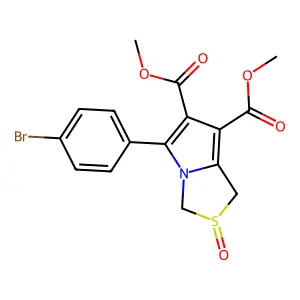 dimethyl 5-(4-bromophenyl)-2-oxo-1,3-dihydropyrrolo[1,2-c][1,3]thiazole-6,7-dicarboxylate structure