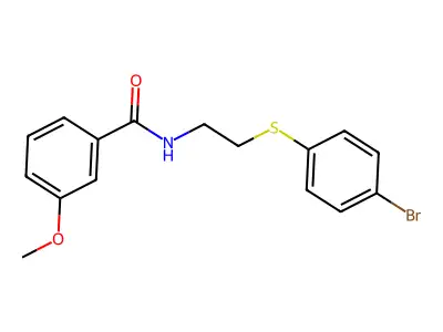 N-{2-[(4-bromophenyl)sulfanyl]ethyl}-3-methoxybenzenecarboxamide structure