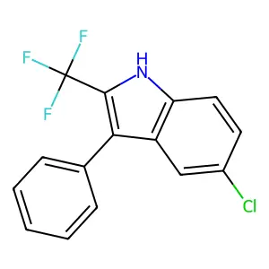 5-chloro-3-phenyl-2-(trifluoromethyl)-1H-indole structure