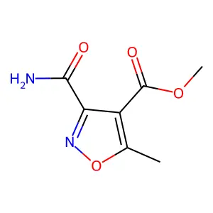 Methyl 3-carbamoyl-5-methyl-1,2-oxazole-4-carboxylate structure