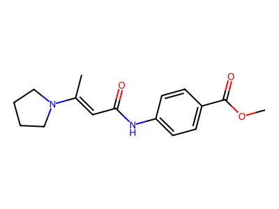 Methyl 4-[3-(pyrrolidin-1-YL)but-2-enamido]benzoate structure