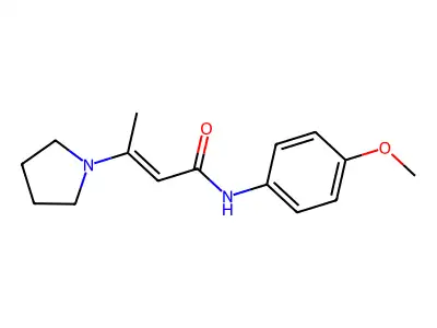 N-(4-methoxyphenyl)-3-pyrrolidin-1-ylbut-2-enamide structure