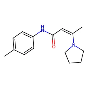 N-(4-methylphenyl)-3-(1-pyrrolidinyl)-2-butenamide structure
