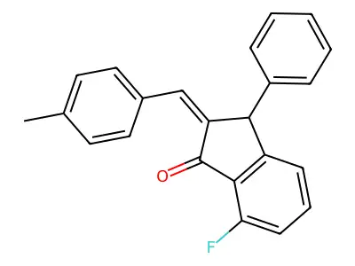 7-fluoro-2-[(4-methylphenyl)methylidene]-3-phenyl-3H-inden-1-one structure