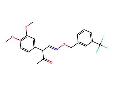 3-(3,4-Dimethoxyphenyl)-4-[[3-(trifluoromethyl)phenyl]methoxyimino]butan-2-one structure