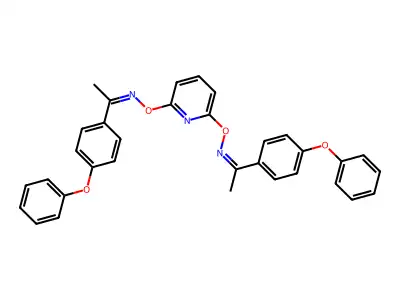 1-(4-phenoxyphenyl)-N-[6-[1-(4-phenoxyphenyl)ethylideneamino]oxypyridin-2-yl]oxyethanimine structure