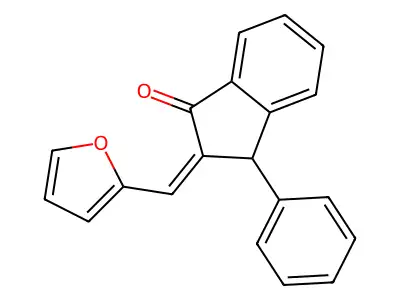 2-[(furan-2-yl)methylidene]-3-phenyl-2,3-dihydro-1H-inden-1-one structure