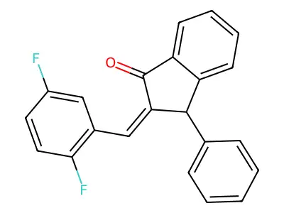 2-[(2,5-difluorophenyl)methylidene]-3-phenyl-3H-inden-1-one structure