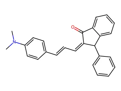 2-[3-[4-(dimethylamino)phenyl]prop-2-enylidene]-3-phenyl-3H-inden-1-one structure