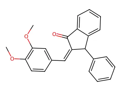 2-[(3,4-dimethoxyphenyl)methylidene]-3-phenyl-3H-inden-1-one structure