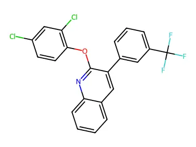 2-(2,4-Dichlorophenoxy)-3-[3-(trifluoromethyl)phenyl]quinoline structure