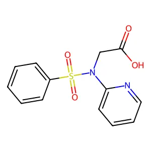2-[(Phenylsulfonyl)(2-pyridinyl)amino]acetic acid structure