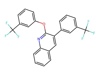 2-[3-(Trifluoromethyl)phenoxy]-3-[3-(trifluoromethyl)phenyl]quinoline structure