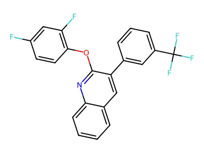 2-(2,4-Difluorophenoxy)-3-[3-(trifluoromethyl)phenyl]quinoline structure